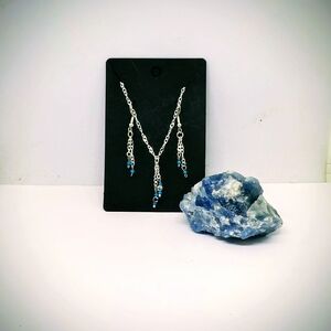 Chic Silver and Blue Bracelet Set